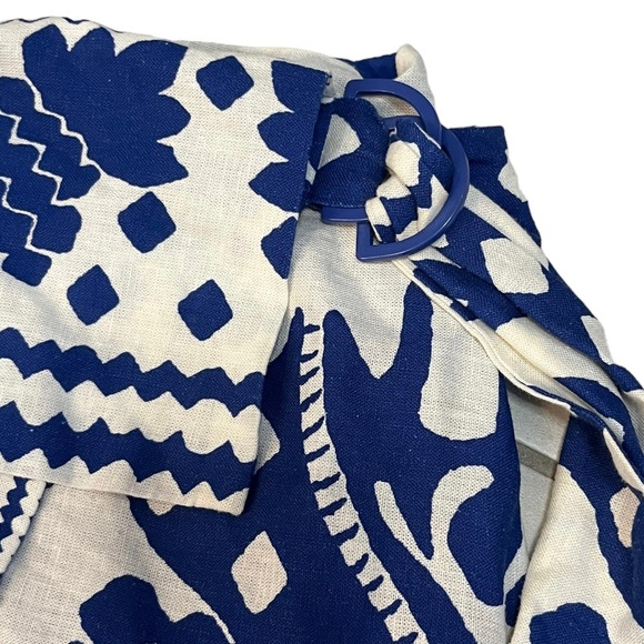 FARM Rio Jungle Scarf Wrap Mini Skirt Blue & White XS & Medium NWT! - Picture 12 of 14